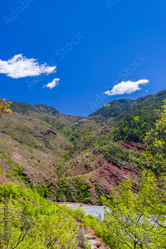 Gorges Du Daluis Regional Nature Reserve, Var river, Alpes-Maritimes, Provence-Alpes-Cote d'Azur, France photo