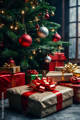 santa claus portait ultra quality portrait photography with christmas concept, cinematic colors and film looking, dramatic lights