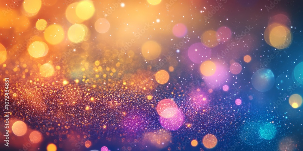 Abstract Background with Blurred Lights and Glitter Abstract Background with Blurred Lights and Glitter
