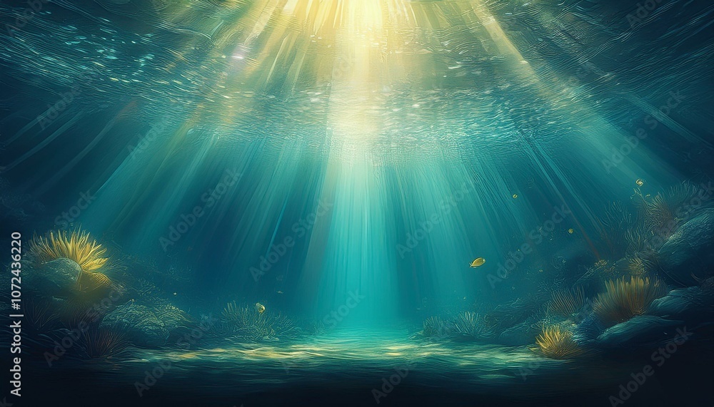 sunrays under the water sunrays under the water