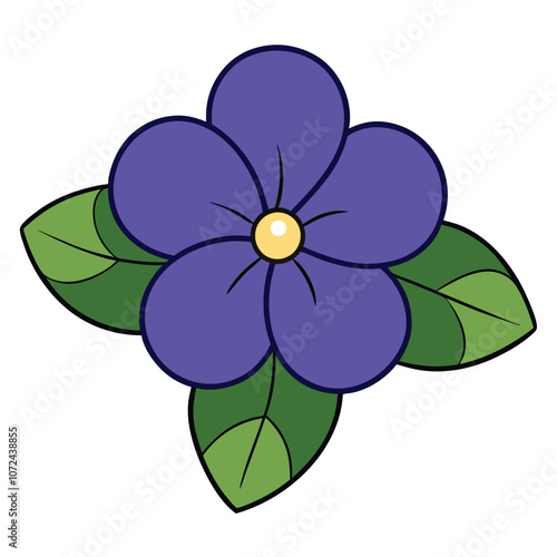 heliotrope flower drawing flat vector illustration.