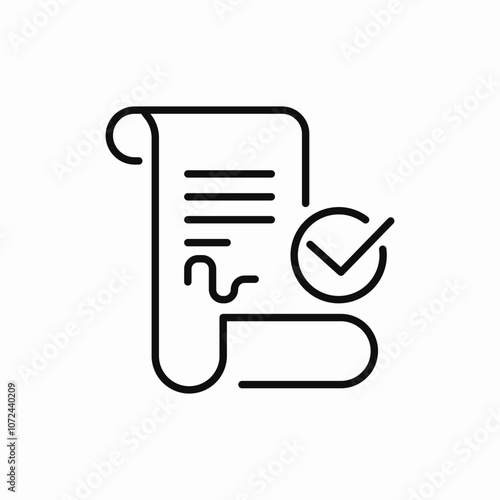 contract sign check mark icon sign vector