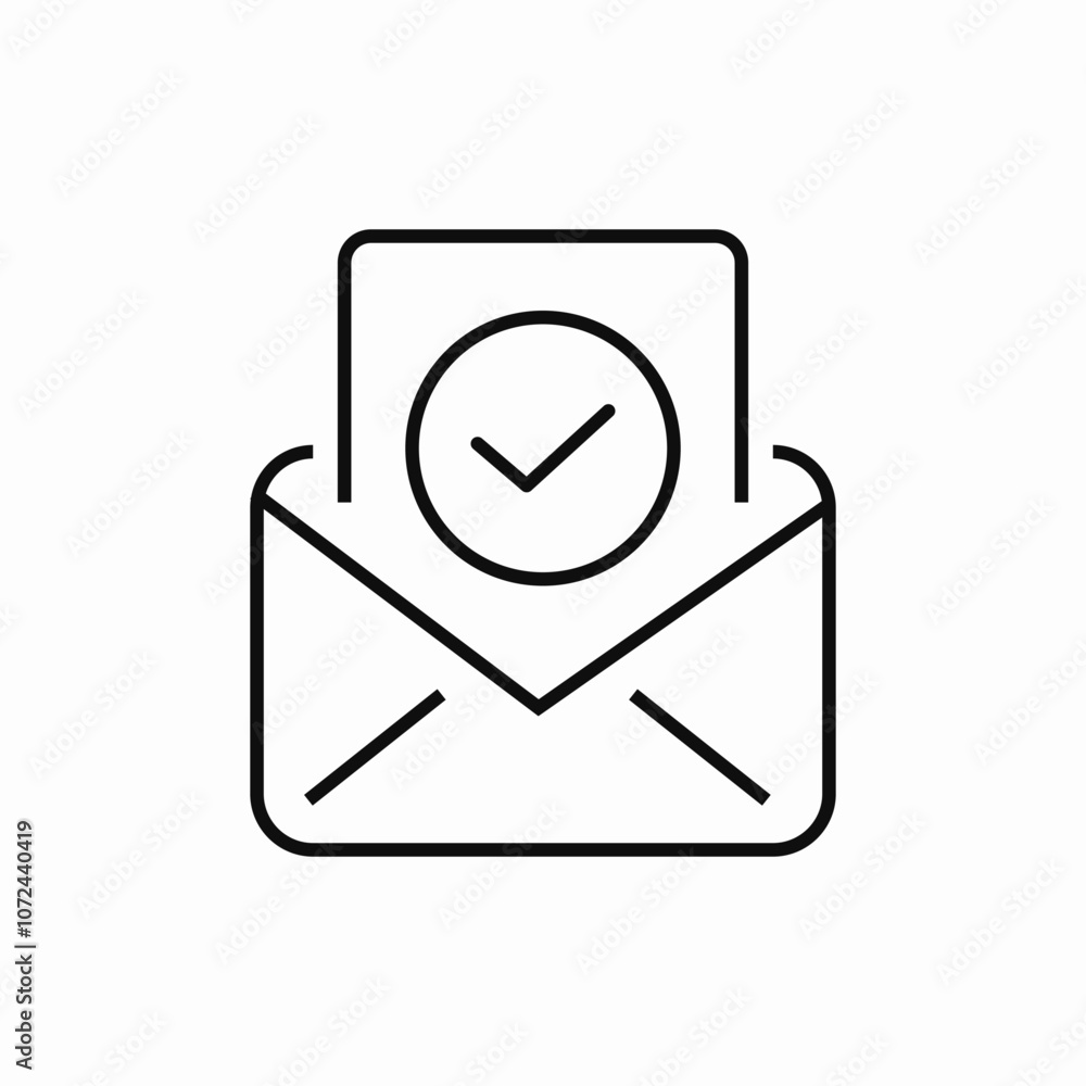 mail letter check mark icon sign vector mail letter check mark icon sign vector