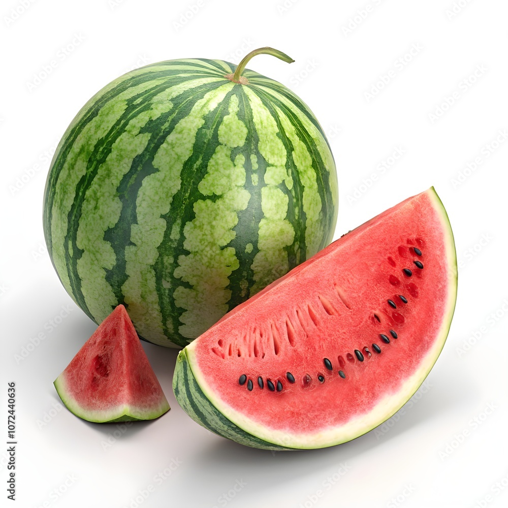 half of watermelon isolated on a white background half of watermelon isolated on a white background