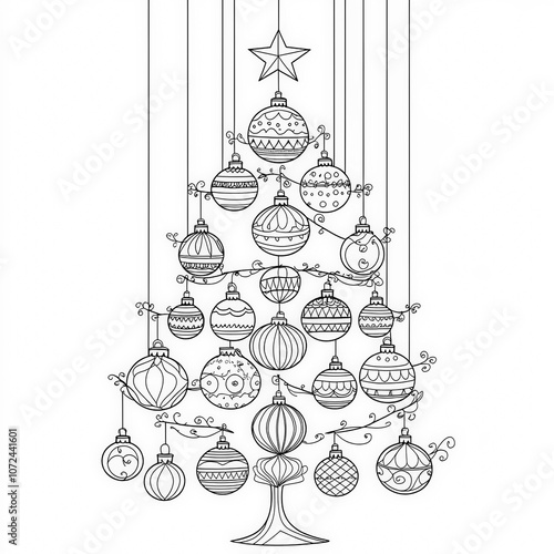 A Christmas tree decorated ...