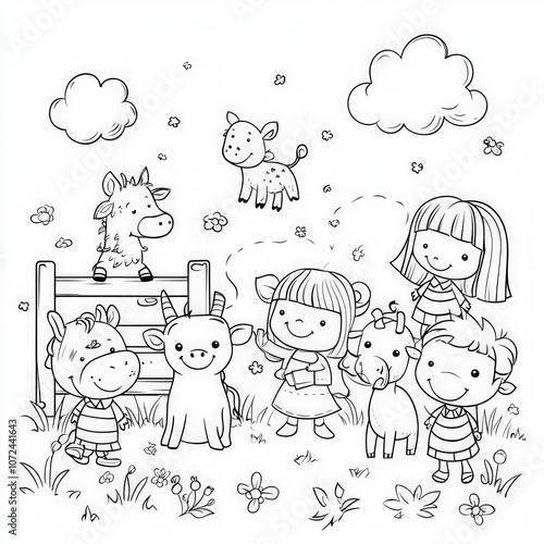 A charming petting zoo with...