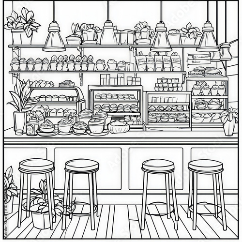 A cozy bakery with deliciou...