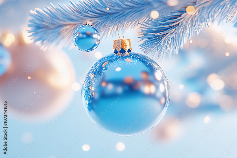 Christmas background in 3d style on pastel colors Christmas background in 3d style on pastel colors
