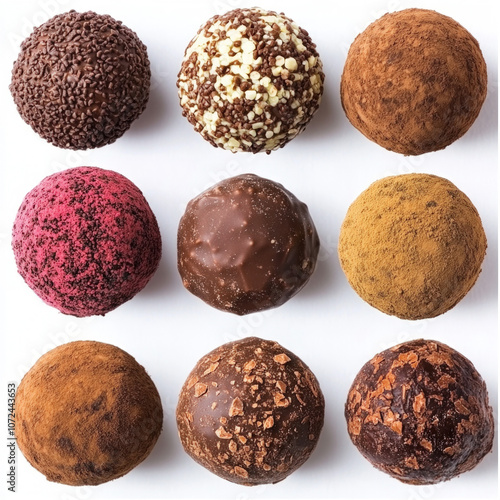 Chocolate Truffles Isolated