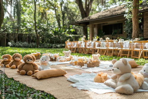 Cozy Outdoor Baby Shower Sc...