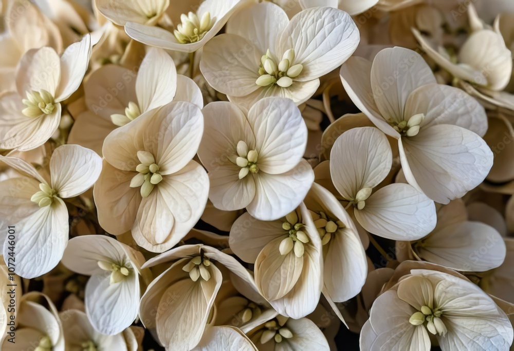 Close-up of dried white hydrangea flowers Close-up of dried white hydrangea flowers