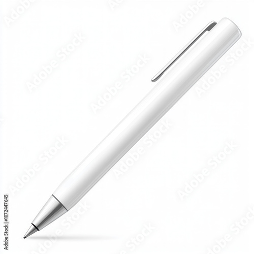 Silver Pen Isolated