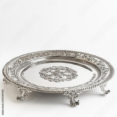 Silver Tray Isolated