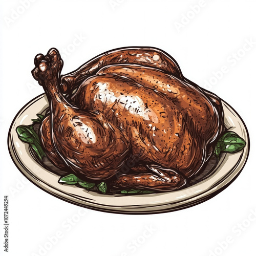 Whole Chicken Isolated