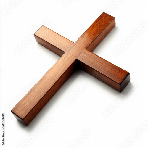Wooden Cross Isolated