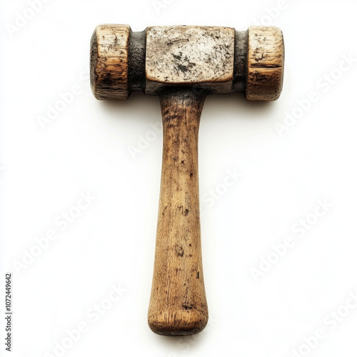 Wooden Hammer Isolated