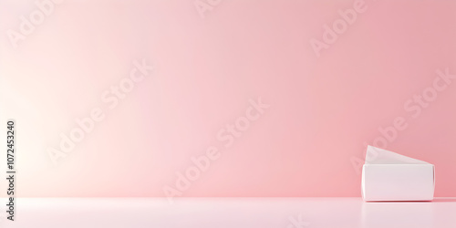 A pastel pink background featuring a tissue box icon on the right side, isolated and ready for use with included copy space.