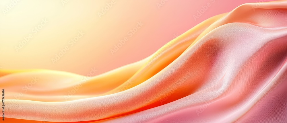 A close up of a pink and orange silk fabric A close up of a pink and orange silk fabric