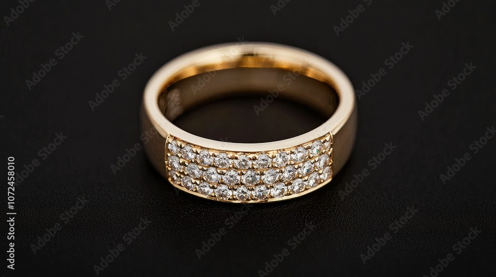 Luxury rings with gemstones in dark background, glamour lighting Luxury rings with gemstones in dark background, glamour lighting