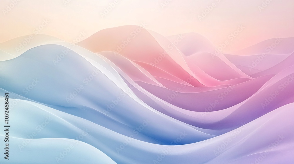 Soft Flowing Waves in Pastel Colors Creating a Dreamy Abstract Landscape with Gentle Curves and Fluid Movement Evoking Tranquility and Serenity for Backgrounds Soft Flowing Waves in Pastel Colors Creating a Dreamy Abstract Landscape with Gentle Curves and Fluid Movement Evoking Tranquility and Serenity for Backgrounds