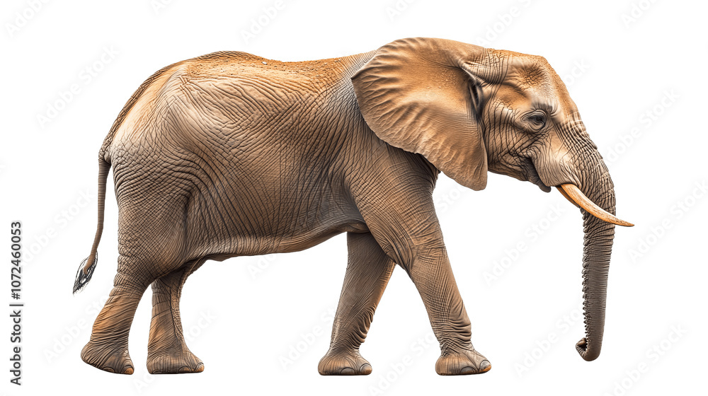 Fototapeta premium African elephant isolated on transparent background
