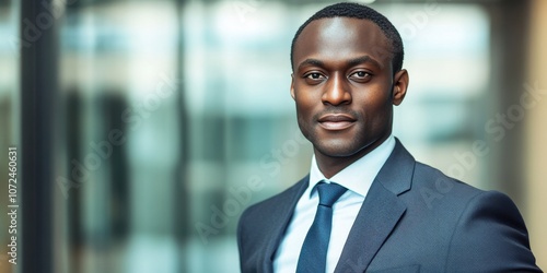 Confident Businessman in a Modern Office Setting