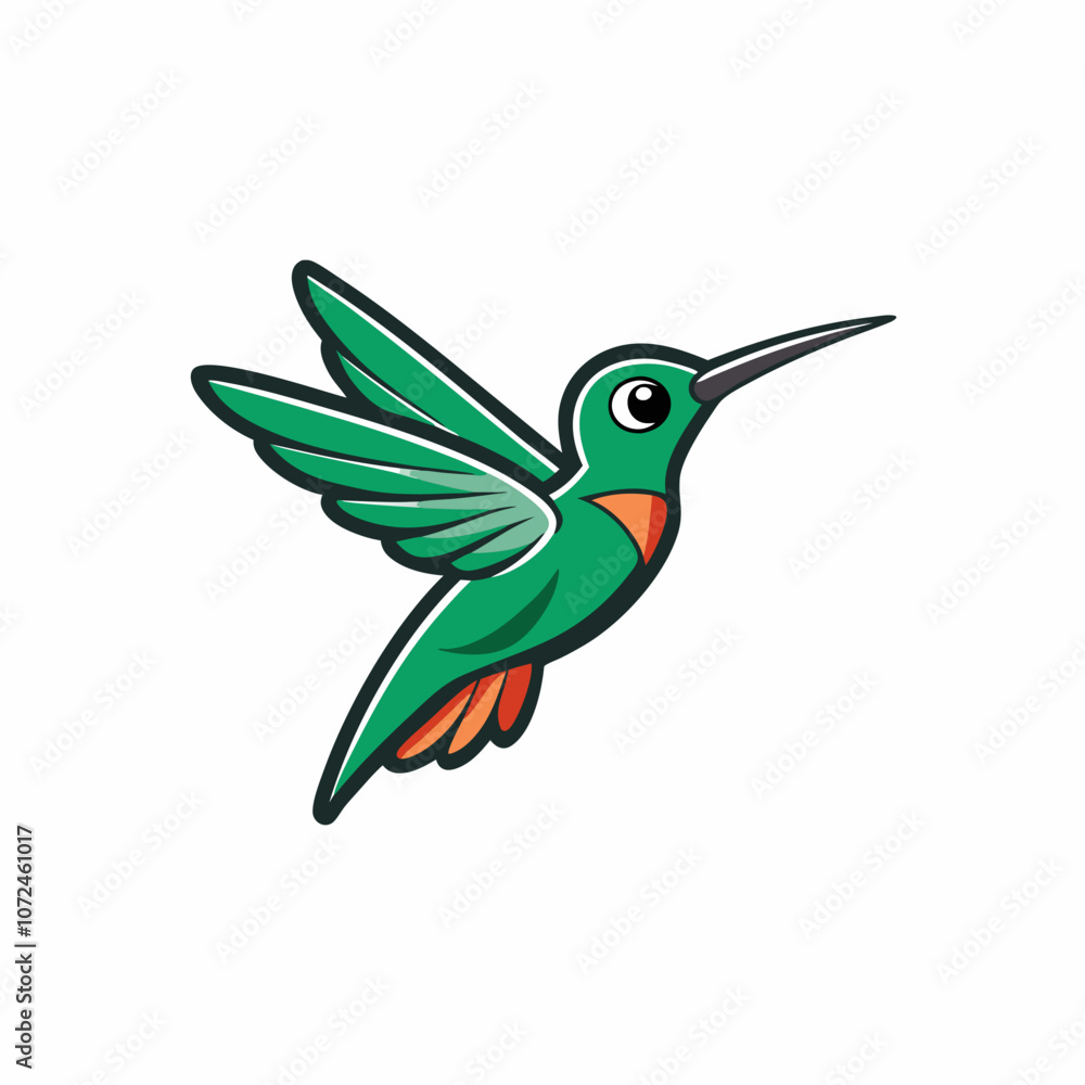 Humming bird mascot logo on white background Humming bird mascot logo on white background