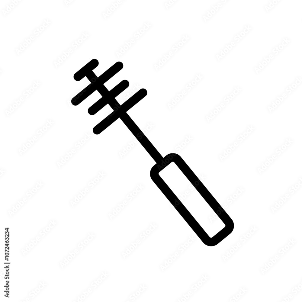 Bottle sweeper cleaning brush icon black and white vector outline sign Bottle sweeper cleaning brush icon black and white vector outline sign