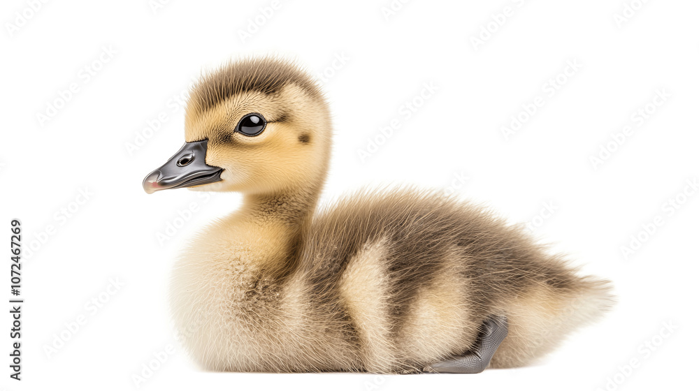 Cute fluffy gosling isolated on transparent background Cute fluffy gosling isolated on transparent background