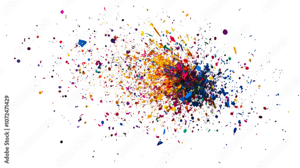 colorful confetti on transparent background colorful confetti on transparent background