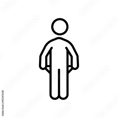 poor person empty pockets icon black and white vector outline sign