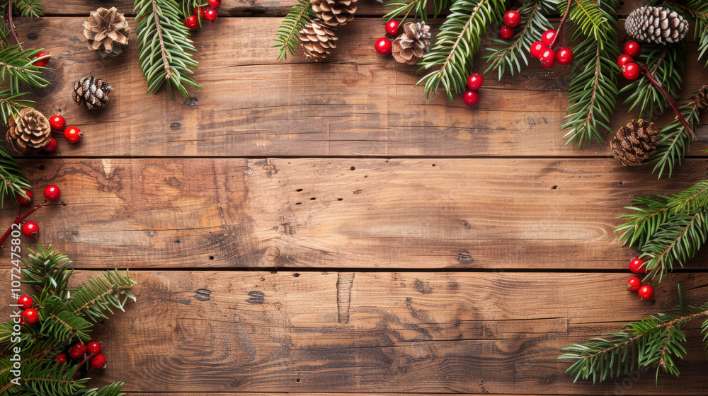 christmas decoration on wooden background christmas decoration on wooden background