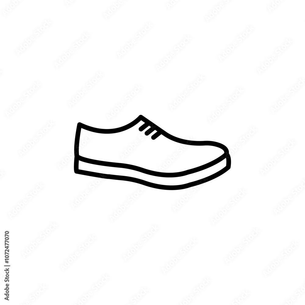 Sneaker shoe icon black and white vector outline sign Sneaker shoe icon black and white vector outline sign