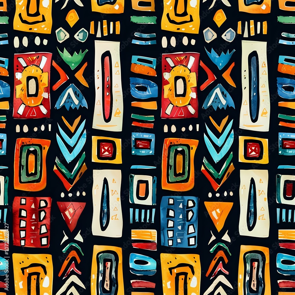 A colorful abstract pattern with geometric shapes and vibrant colors like yellow, red, orange, blue, and white, creating a dynamic and lively visual composition. A colorful abstract pattern with geometric shapes and vibrant colors like yellow, red, orange, blue, and white, creating a dynamic and lively visual composition.