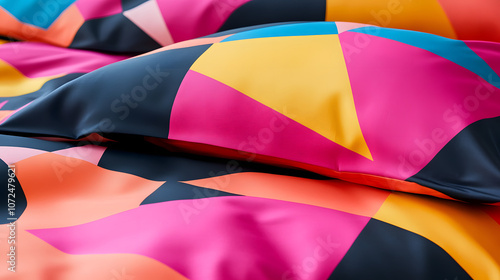 Uplifting and Cheerful Color-Blocking Patterns Merging Bright Colors with Abstract Design photo