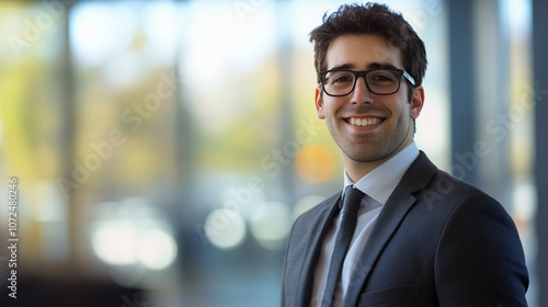 Portrait of a Smiling Businessman in a Suit