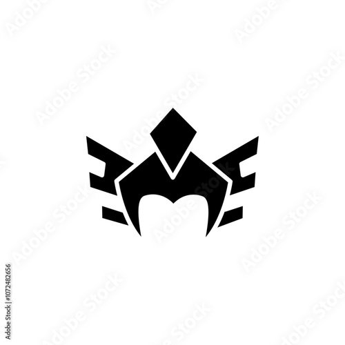 valkyrie icon black and white vector outline sign