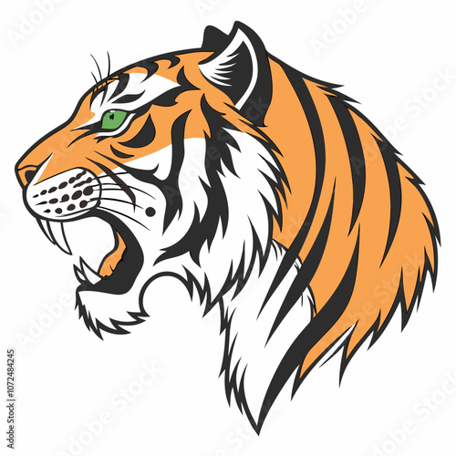 Wallpaper Mural tiger head vector Torontodigital.ca