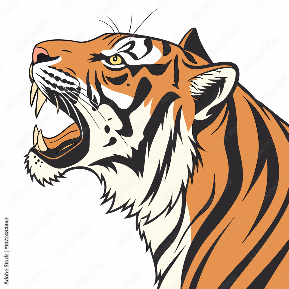 Obraz premium tiger head vector