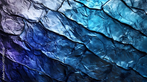 Wallpaper Mural Metallic crumpled foil background showcasing high reflectivity, intricate folds, and a smooth shimmer effect, ideal for premium designs and creative projects. Torontodigital.ca