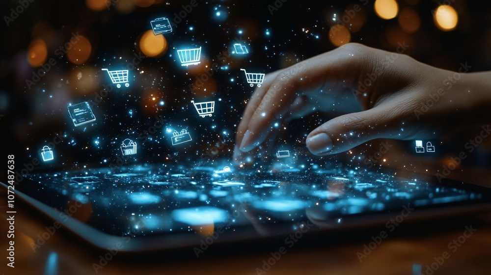 online shopping concept with tablet online shopping concept with tablet