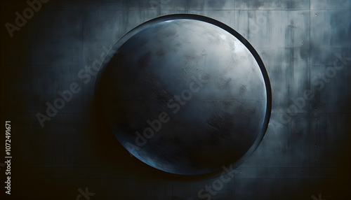 Dark Concrete Wall with Sheen and Even Lighting