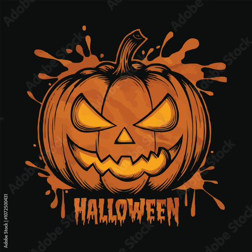 Happy Halloween typography T-shirt design for vector illustration apparel and clothing for man, woman and children