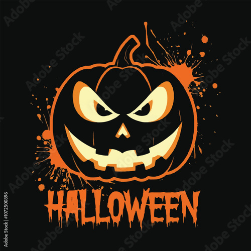 Happy Halloween typography T-shirt design for vector illustration apparel and clothing for man, woman and children