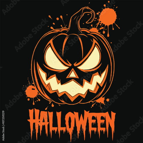 Happy Halloween typography T-shirt design for vector illustration apparel and clothing for man, woman and children