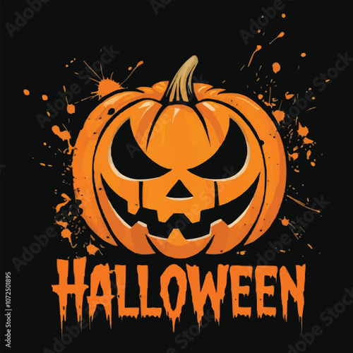 Happy Halloween typography T-shirt design for vector illustration apparel and clothing for man, woman and children