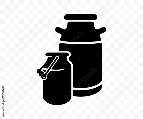 Milk cans, milk, dairy, drink, food and meal, graphic design. Drinking, nourishment, eat, eating, vector design and illustration