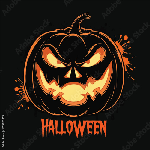 Happy Halloween typography T-shirt design for vector illustration apparel and clothing for man, woman and children