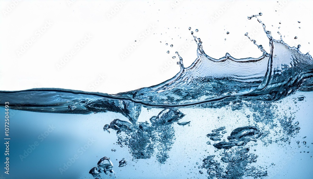 Obraz premium splash of water isolated on transparent background cutout