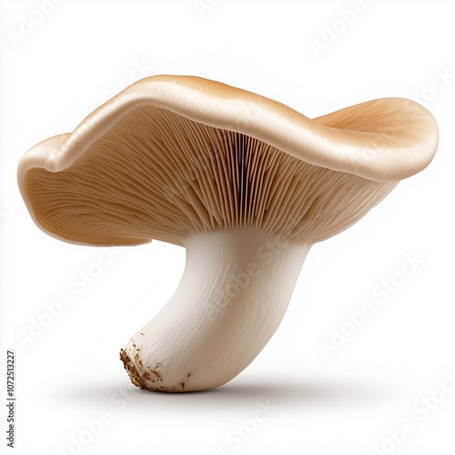 The exquisite beauty of a king oyster mushroom showcasing its unique size and creamy texture